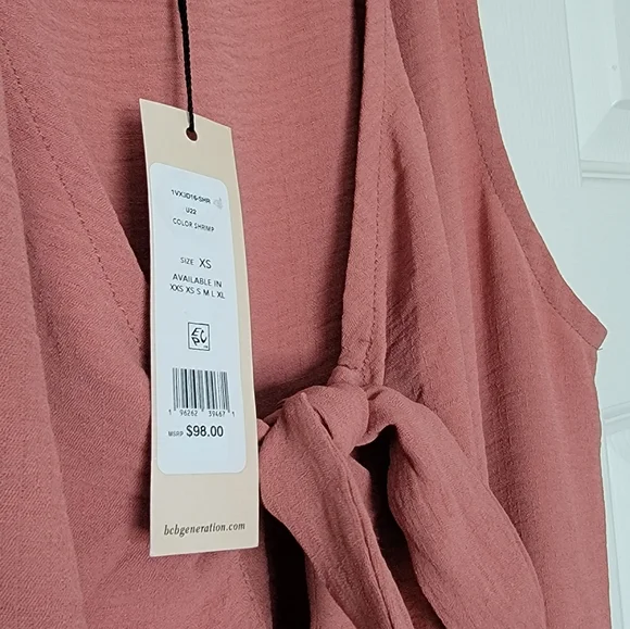 NWT! BCBG Rose Colored Romper -XS - Picture 6 of 8